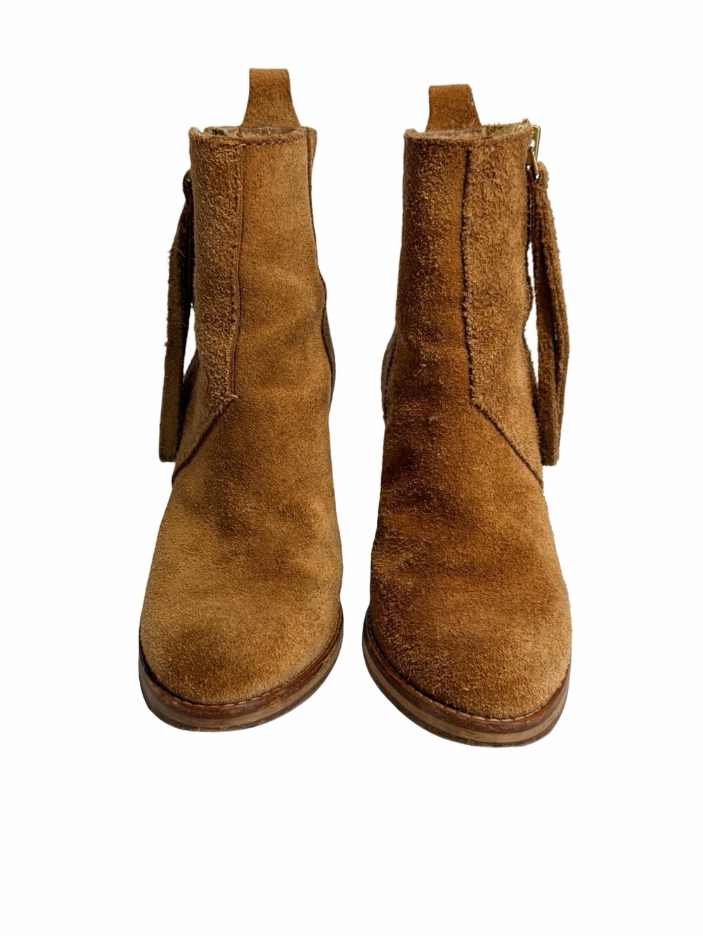 Acne Studios Pistol Suede Ankle Boots Brown Leather Tassel 🤎